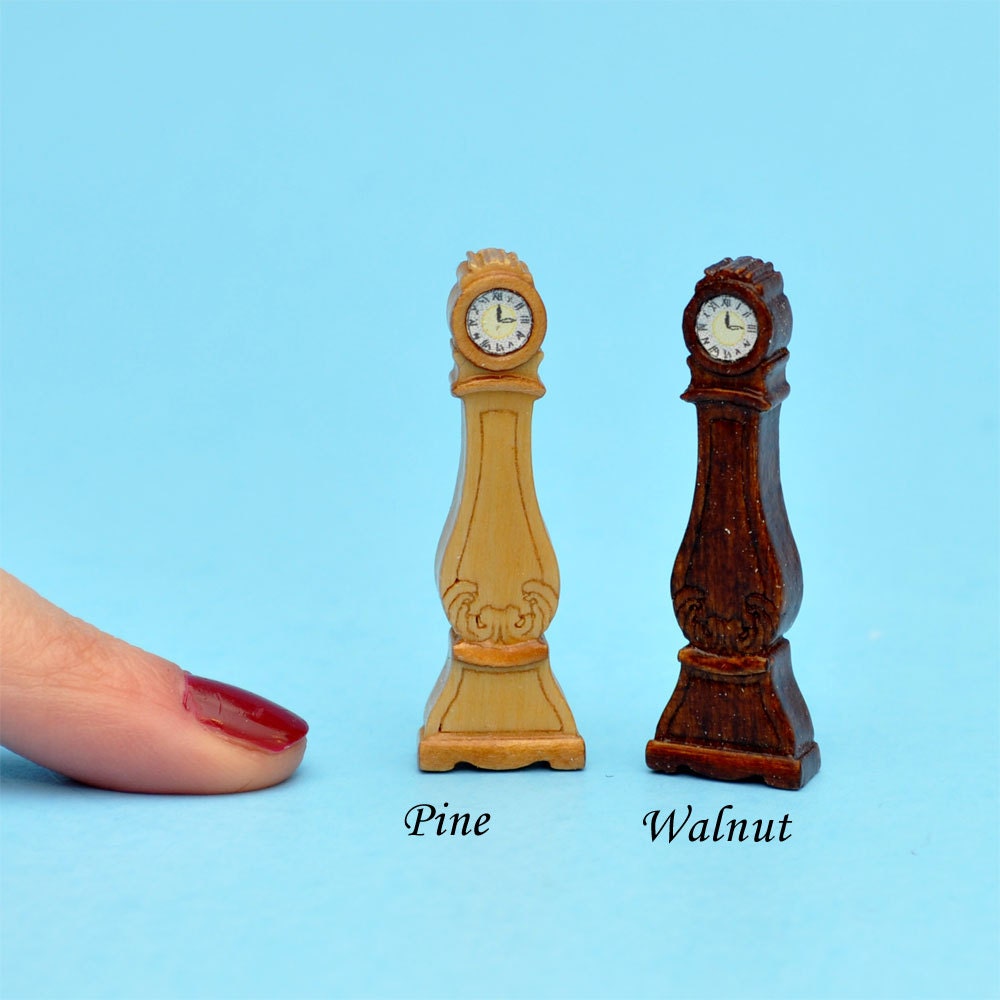 1:48 1/4" quarter scale grandfather clock Top quality oak dollhouse miniature Q4010D GO