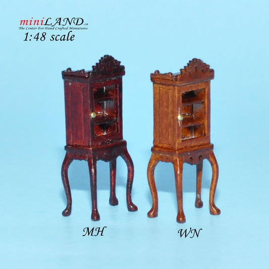 1:48 1/4" quarter scale Etagere china display Top quality walnut dollhouse miniature