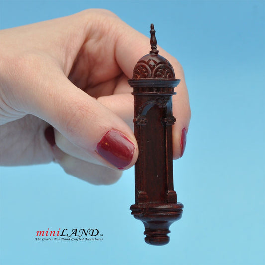 Wall niche for dollhouse miniatures 1:12 scale MH wood decoration mahogany