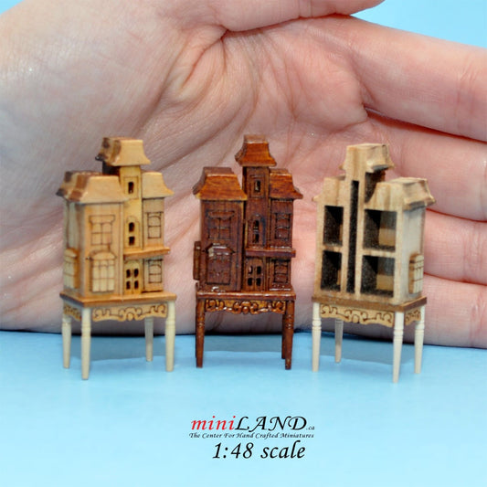 1:48 1/4" quarter scale Victorian dollhouse for dollhouse Top quality walnut miniature