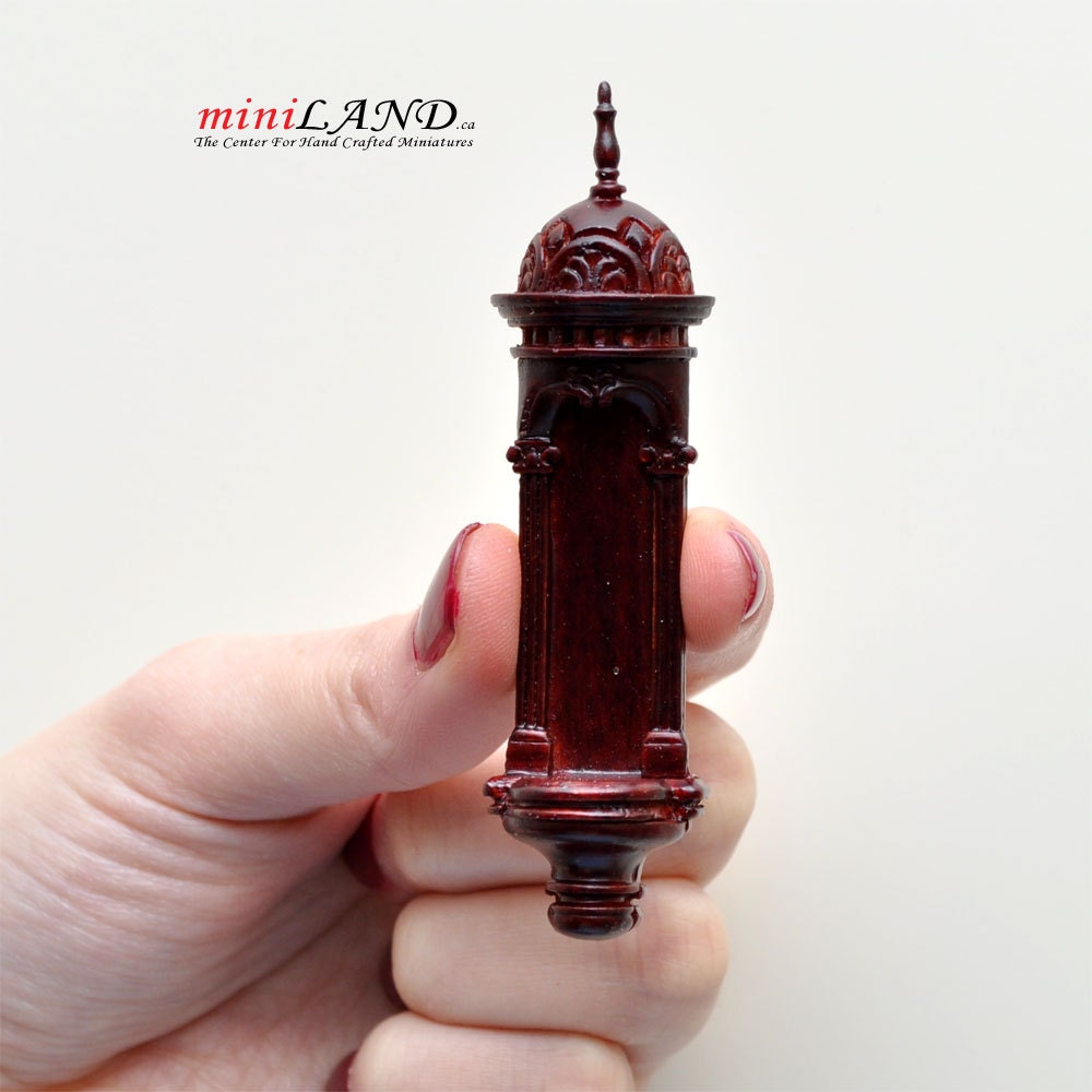Wall niche for dollhouse miniatures 1:12 scale MH wood decoration mahogany