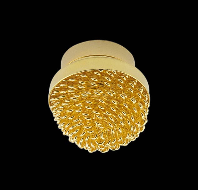 Plafonnier LED doré super lumineux avec interrupteur marche/arrêt pour maison de poupée miniature échelle 1:12