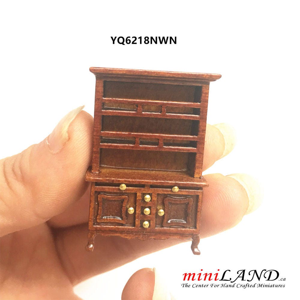 1:48 1/4" quarter scale hatch Cabinet shelves Top quality walnut for dollhouse miniature