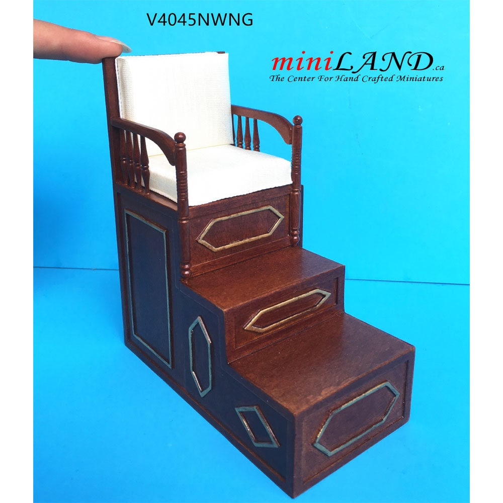 Miniature Islamic pulpit Minbar steps chair minbar mosque imam for dollhouse mini 1:12 scale - limited edition