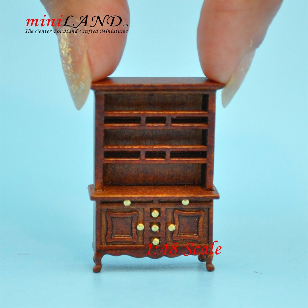 1:48 1/4" quarter scale hatch Cabinet shelves Top quality walnut for dollhouse miniature