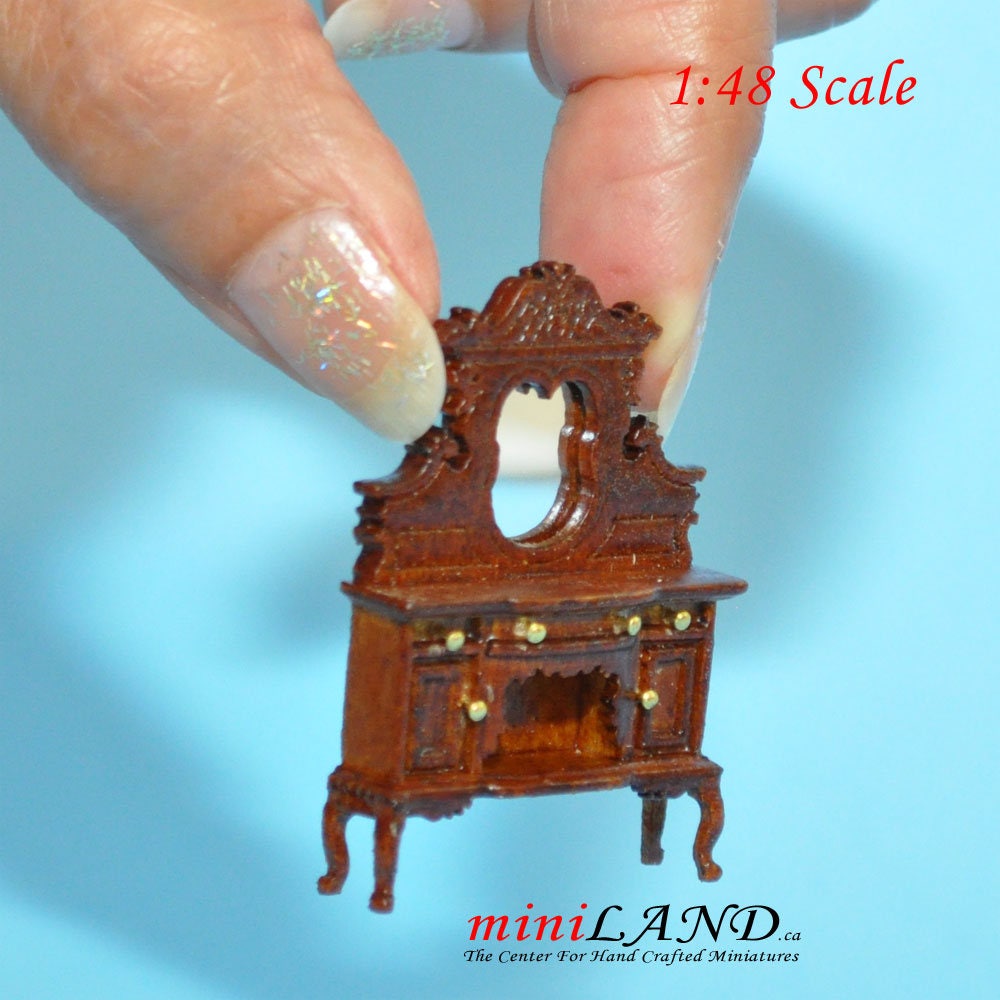 1:48 1/4" quarter scale Kensington Victorian Sideboard Walnut High quality for dollhouse miniature Q13013 WN
