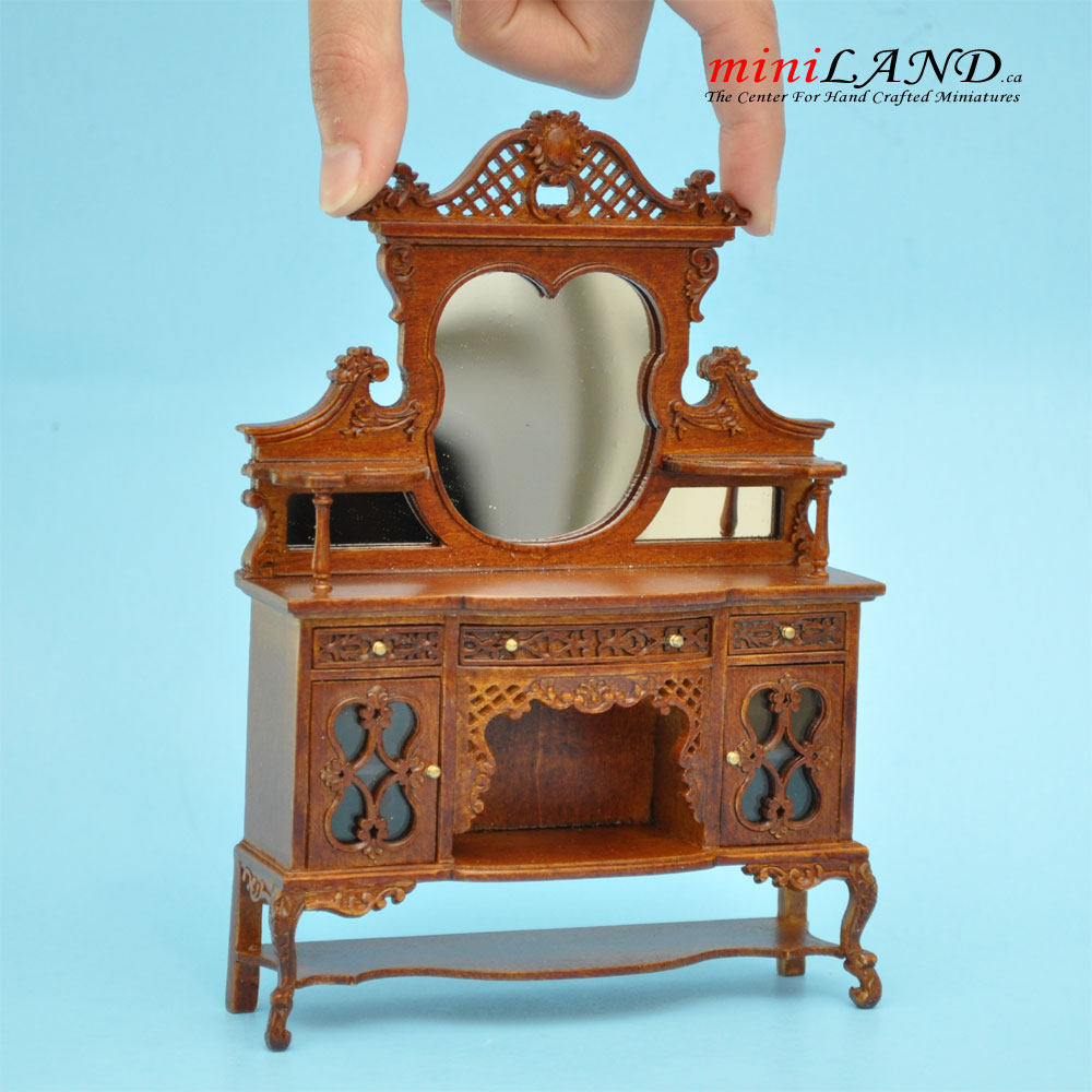 Kensington Victorian Sideboard Walnut High quality for dollhouse miniature 1:12 scale - limited edition