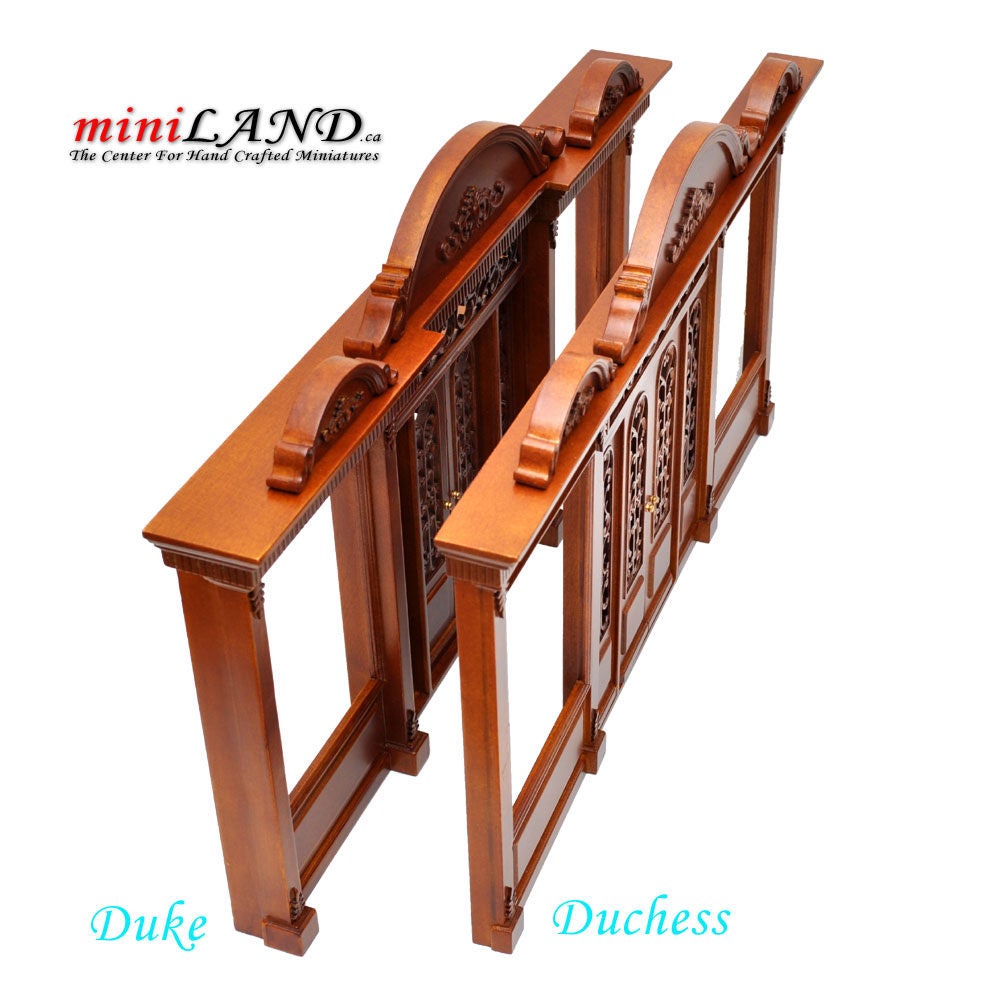 The Duchess - Quality wooden Walnut store front facade 1:12 scale roombox dollhouse miniature, The Noble line. Front Facade only