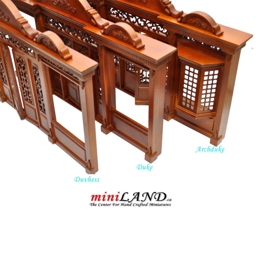 The Duchess - Quality wooden Unfinished store front facade 1:12 scale roombox dollhouse miniature, The Noble line. Front Facade only