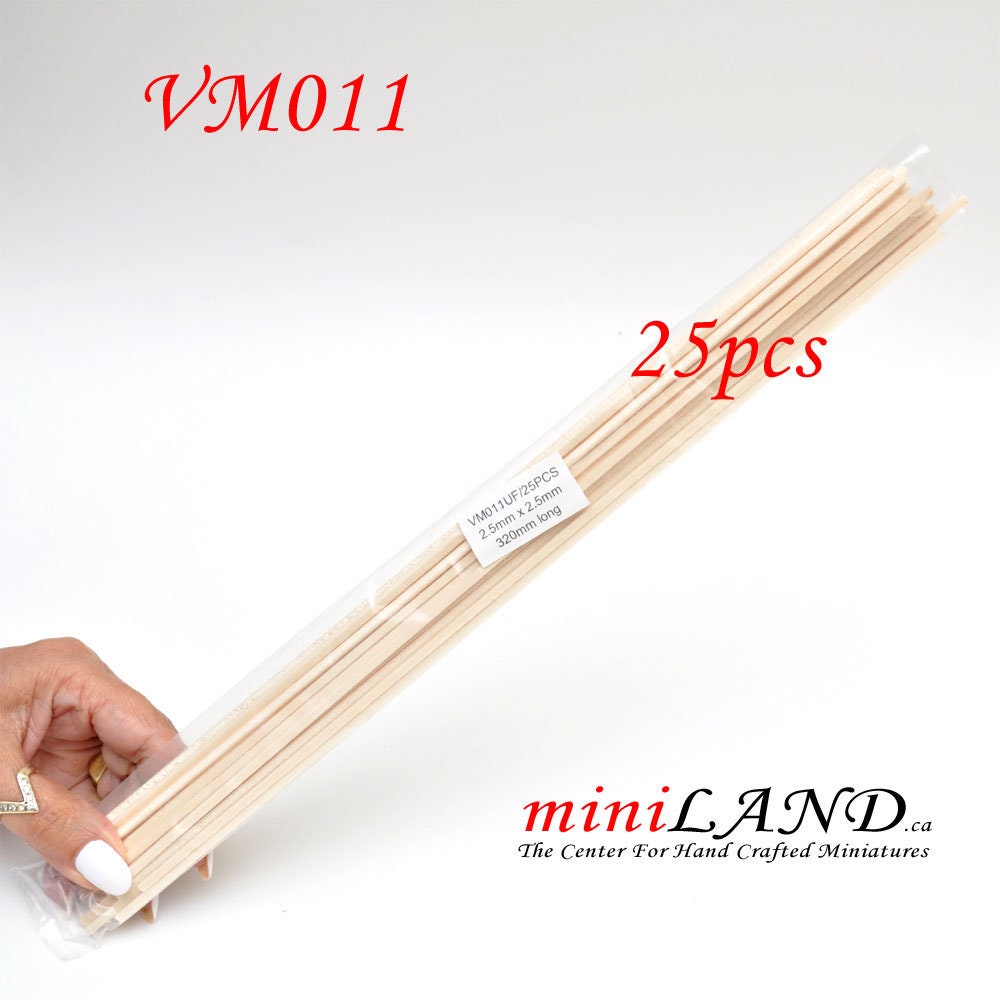 Large Wood strips Onlay Applique Unpainted 25pc for 1:6 1/6 or 1/4 dollhouse miniatures VM011UF wall panel frames