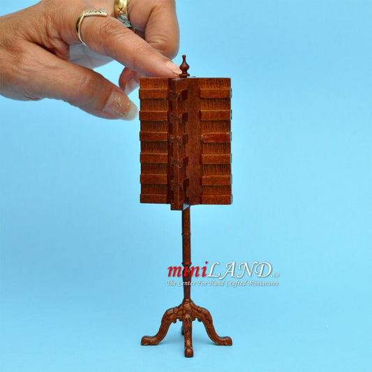 Support de carte postale de grande taille en noyer de qualité pour maison de poupée miniature 1:12, fabriqué à la main V9501