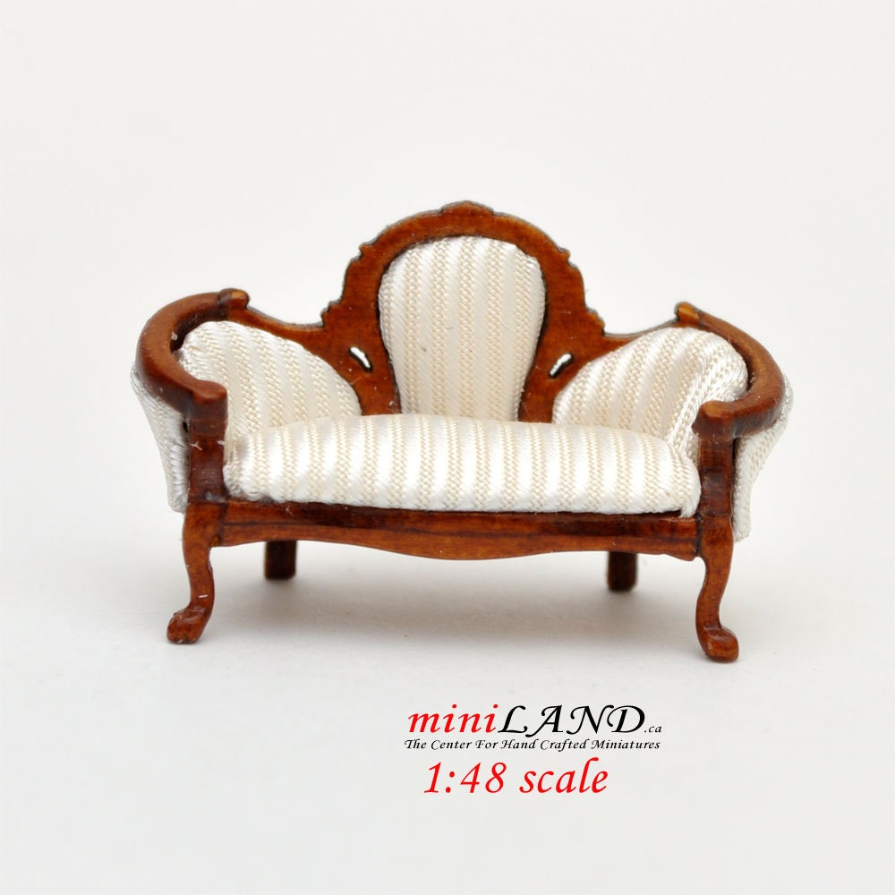 1:48 1/4" scale Victorian Rococo style Sofa for living room dollhouse 1/48 Top Quality Q3000