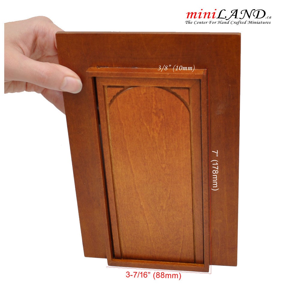 Massive solid wood Door Handmade Excellent quality Medieval for 1:12 dollhouse miniature