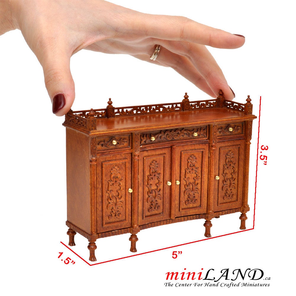 Fine Quality ornate Buffet Table WN 1:12 scale dollhouse miniature Dining room