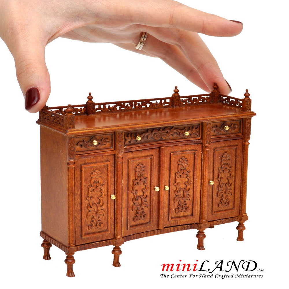 Fine Quality ornate Buffet Table WN 1:12 scale dollhouse miniature Dining room