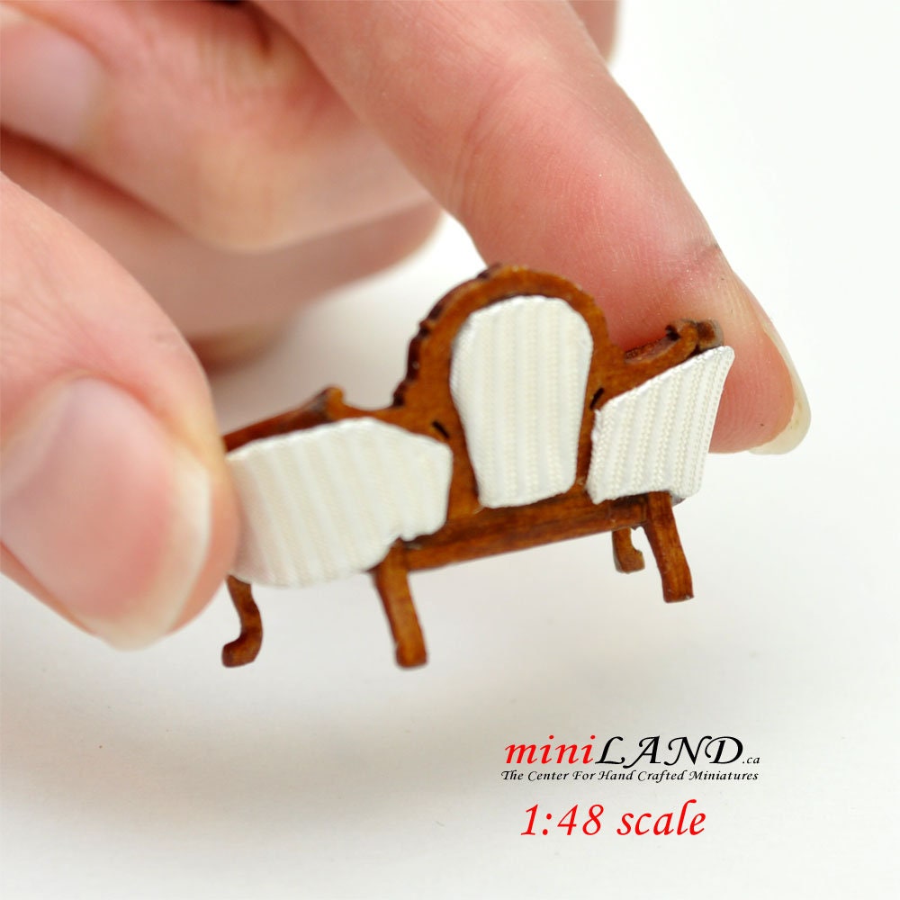 1:48 1/4" scale Victorian Rococo style Sofa for living room dollhouse 1/48 Top Quality Q3000