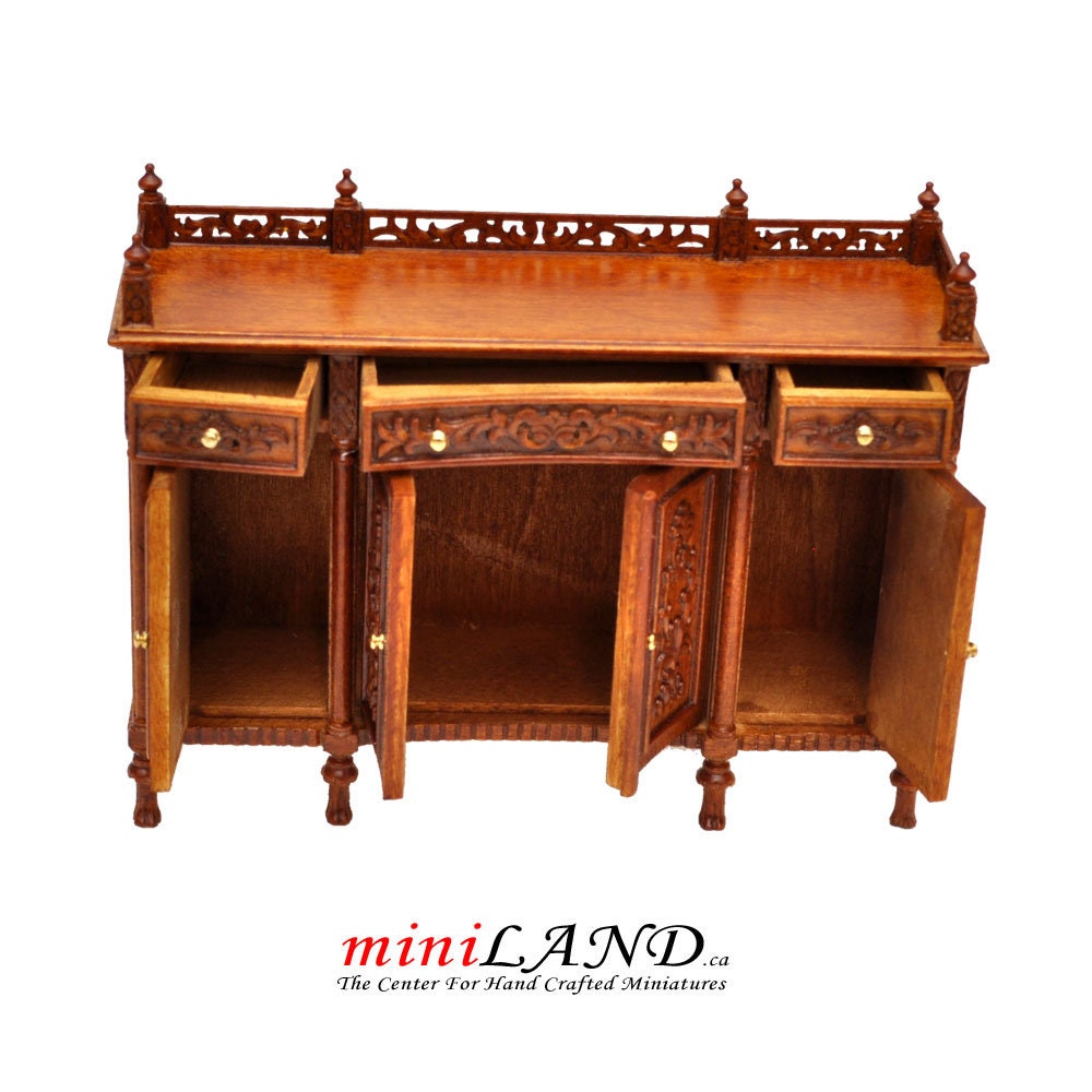 Fine Quality ornate Buffet Table WN 1:12 scale dollhouse miniature Dining room