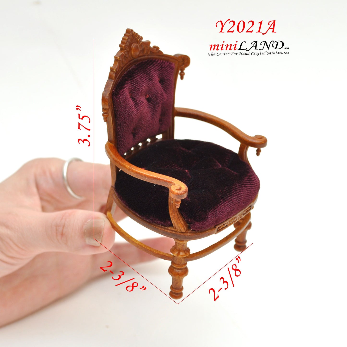 Victorian Rococo period elegant chair settee seat for 1:12 dollhouse miniature 2021A