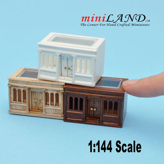 Micro Landygo store roombox for dollhouse assembly WALNUT color 1:144 scale miniature house for 1/12 rooms Top Quality