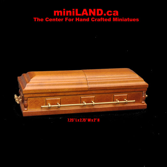 1:12  Wooden miniature coffin casket WALNUT color for dollhouse Funeral buried