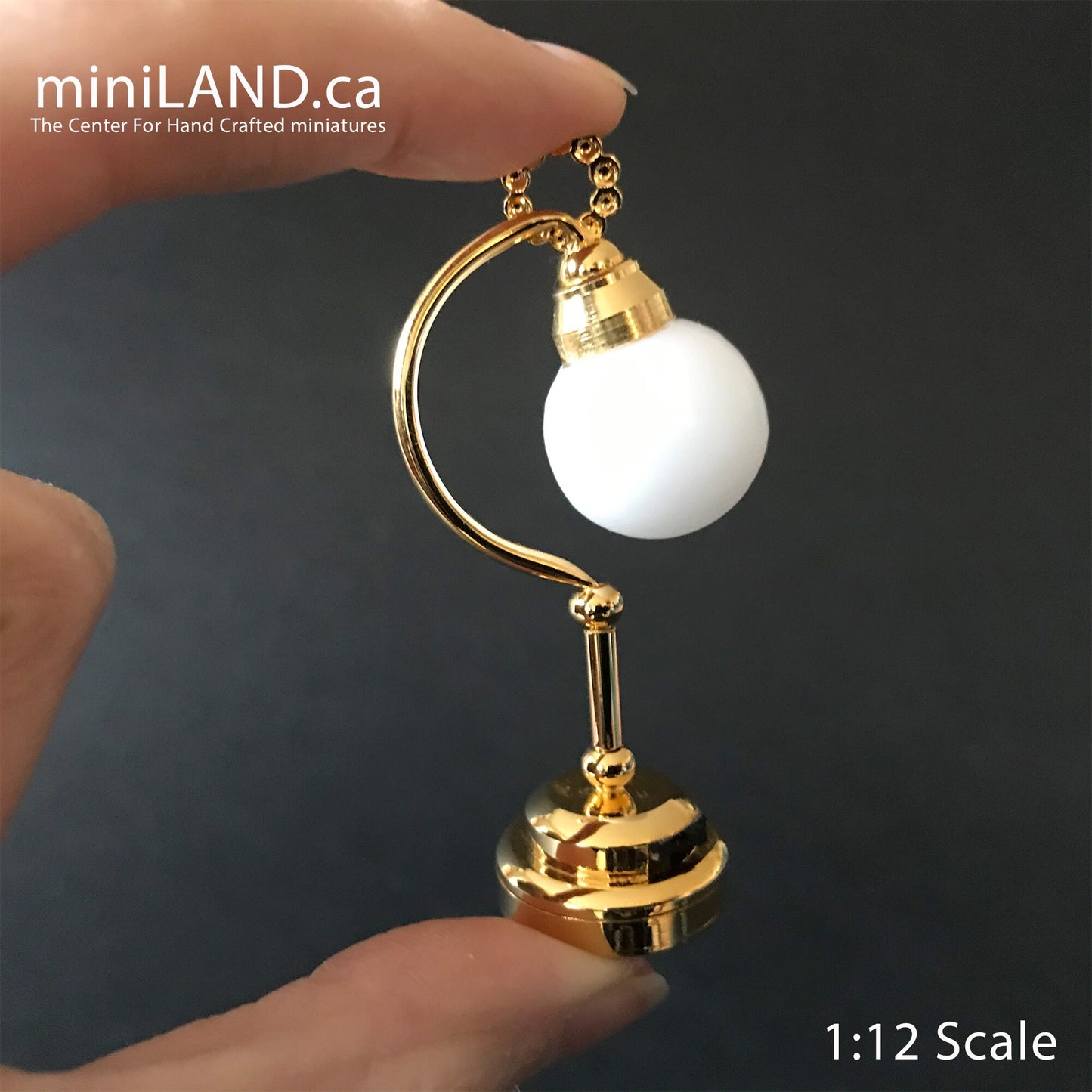 Table Lamp globe LED crescent half moon star Super bright with On/off switch for 1:12 dollhouse miniature royal bow