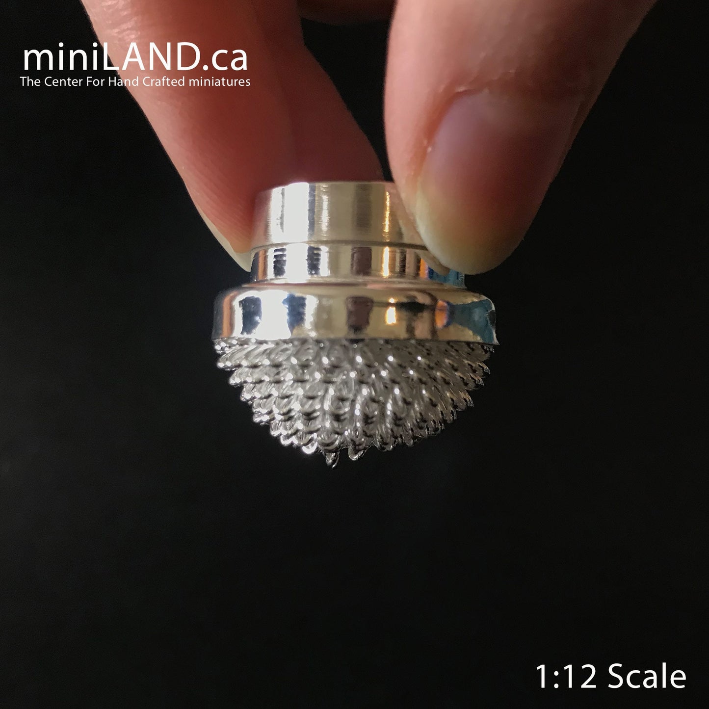 Ceiling lamp LED Super bright with On/off switch for dollhouse miniature 1:12 scale modern - silver or copper FA054008/9