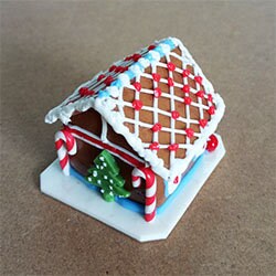 Gingerbread house Christmas 1:12 Scale dollhouse miniature handmade food GBHC2