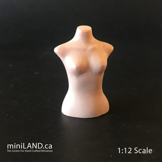 Miniatur-Büste, Torso, Schaufensterpuppe, 4,4 cm, Maßstab 1:12, für Miniatur-Puppenhaus, Porzellan, Büste 2