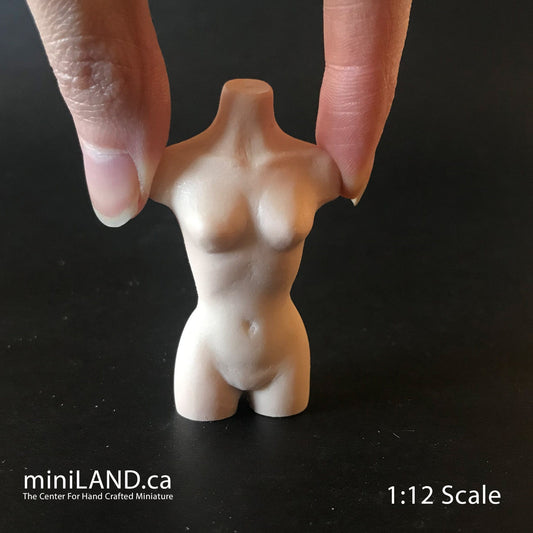 Miniatur-Büste, Torso, Schaufensterpuppe, 6,35 cm, Maßstab 1:12, für Miniatur-Puppenhaus, Porzellan, Büste 1