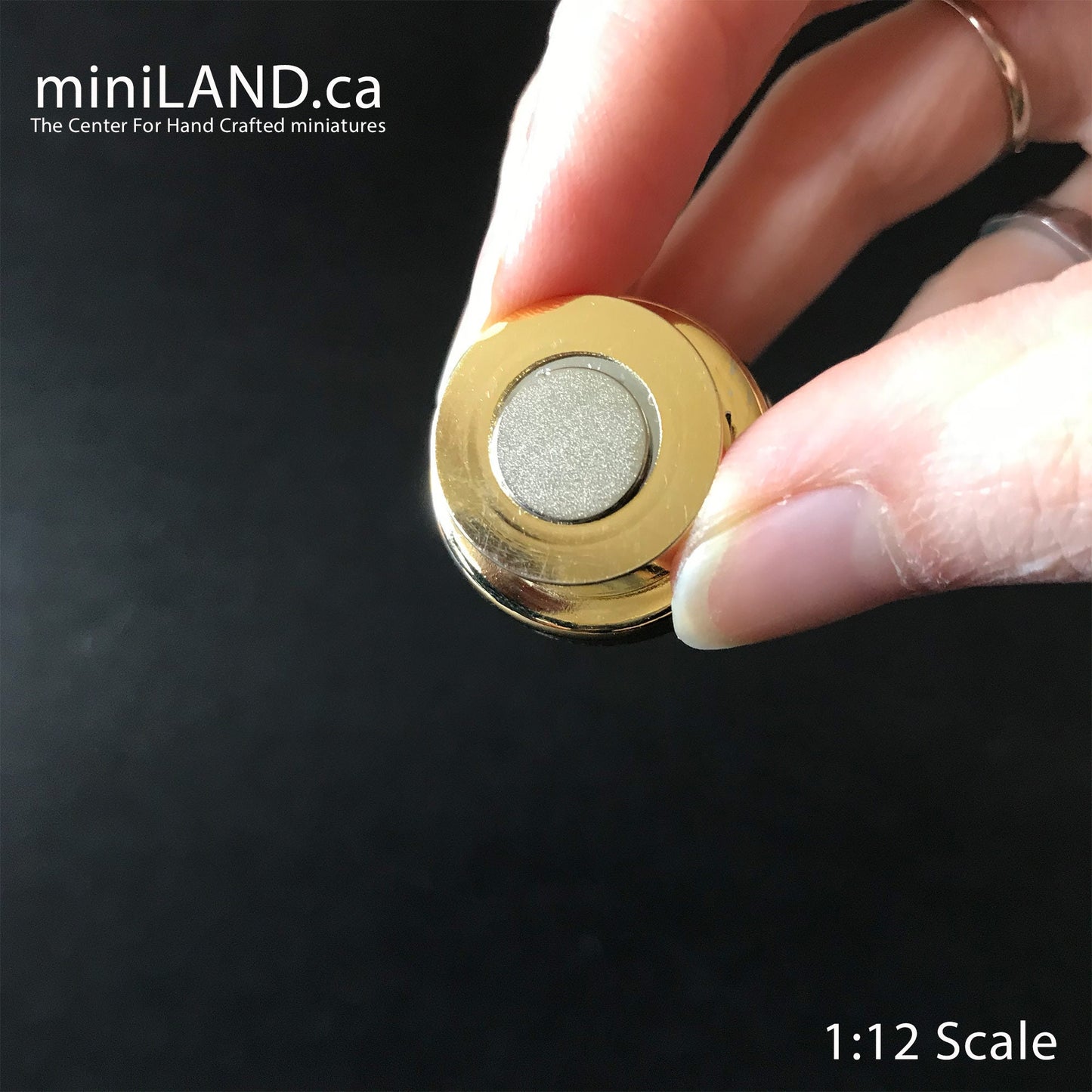 Plafonnier LED doré super lumineux avec interrupteur marche/arrêt pour maison de poupée miniature échelle 1:12