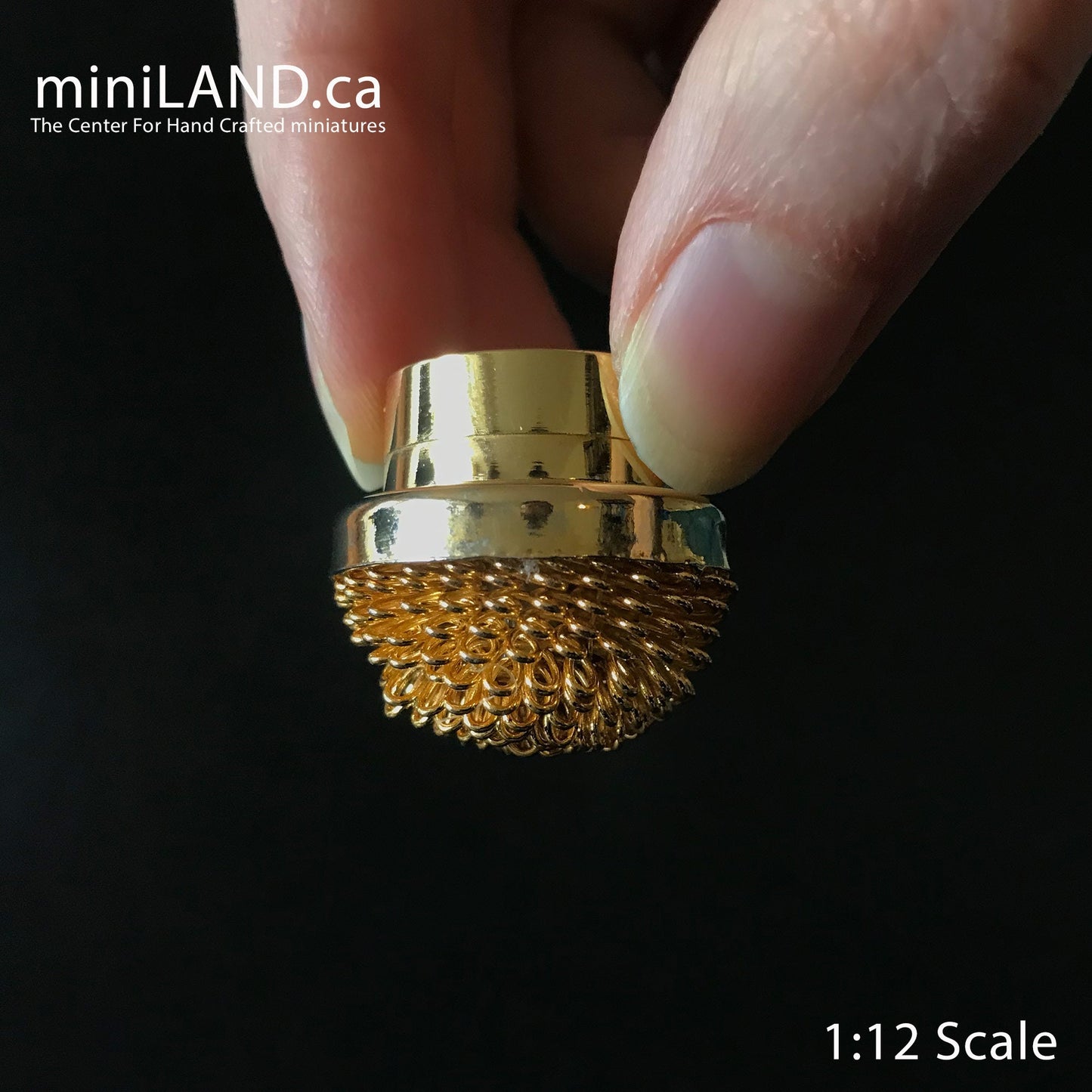 Plafonnier LED doré super lumineux avec interrupteur marche/arrêt pour maison de poupée miniature échelle 1:12