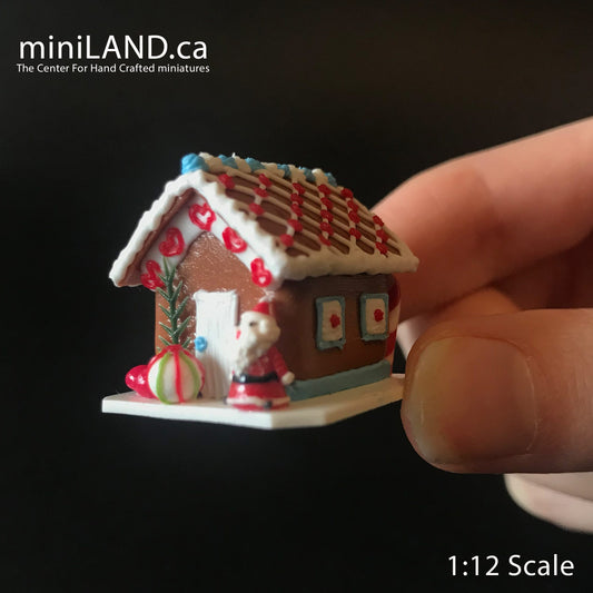 Gingerbread house Christmas 1:12 Scale dollhouse miniature handmade food GBHC2