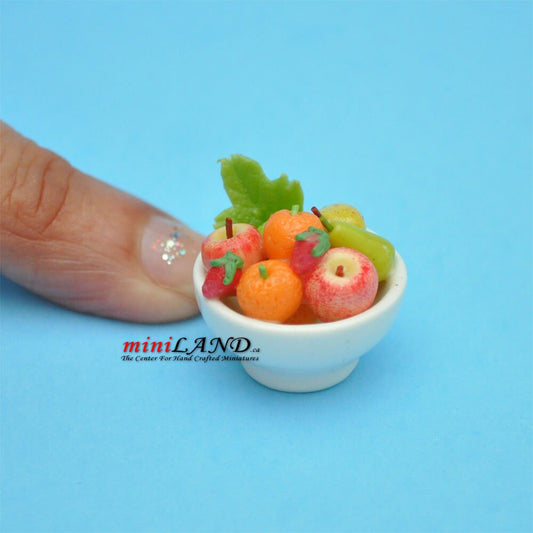 Assorted Fruit Bowl dollhouse miniature 1:12 scale Handmade FR2