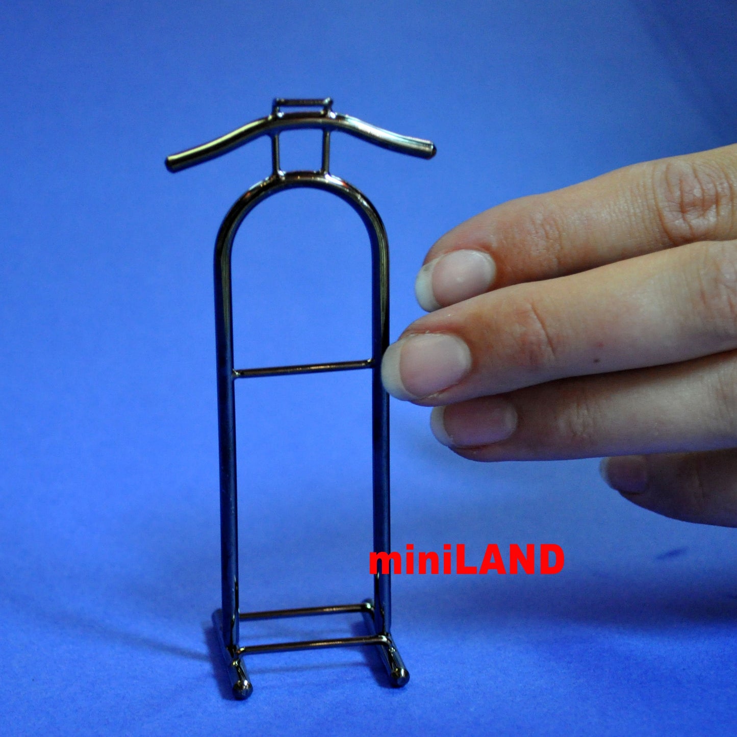 Valet stand for Dollhouse miniature 1:12 scale mini clothes hanger gold rack FA031160 Brass and gunmetal Black Hanging Hotel