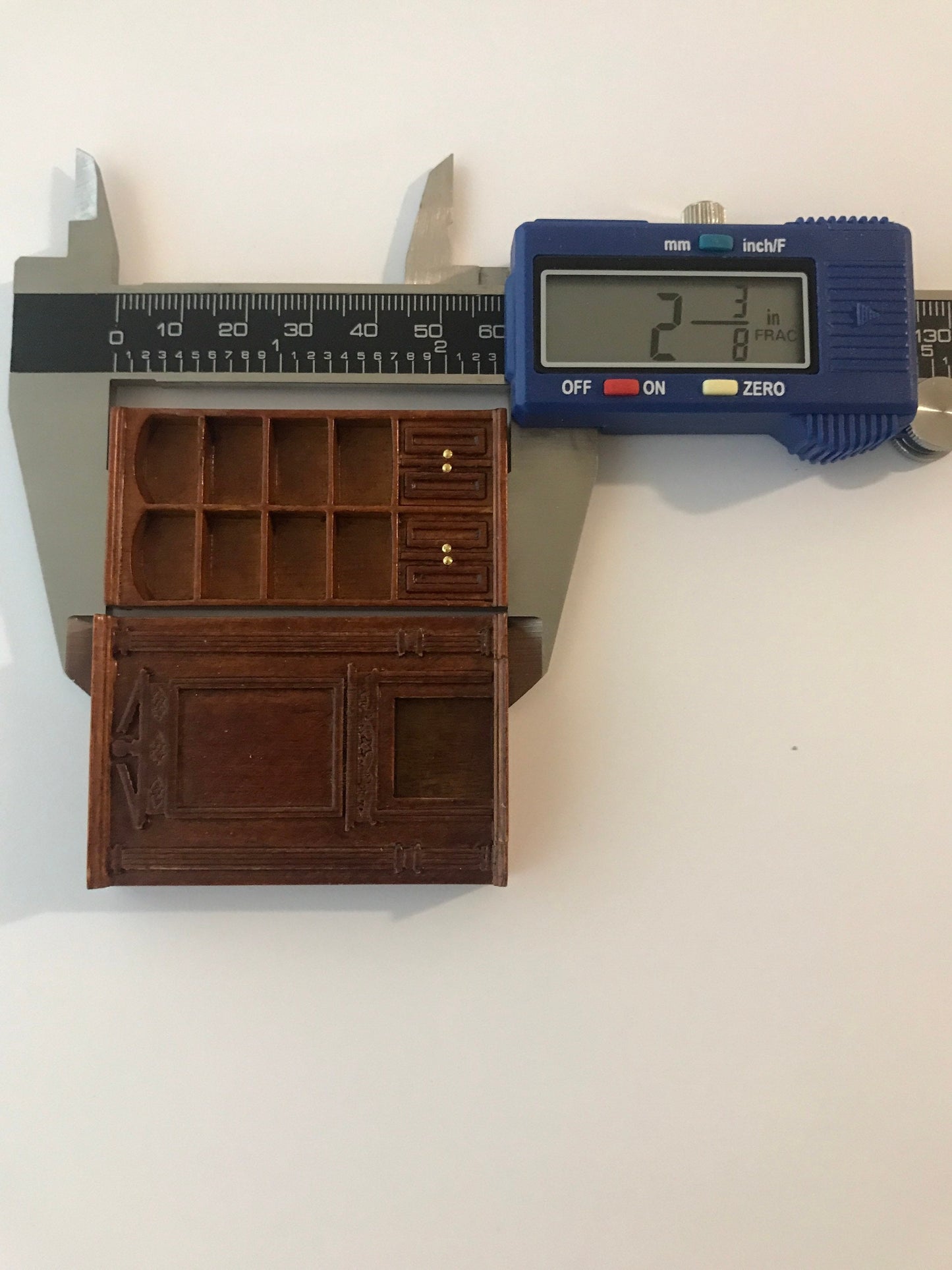 1:48 1/4" quarter scale tall bookcase shelves panel Top quality walnut for dollhouse miniature YQ9002DD WN