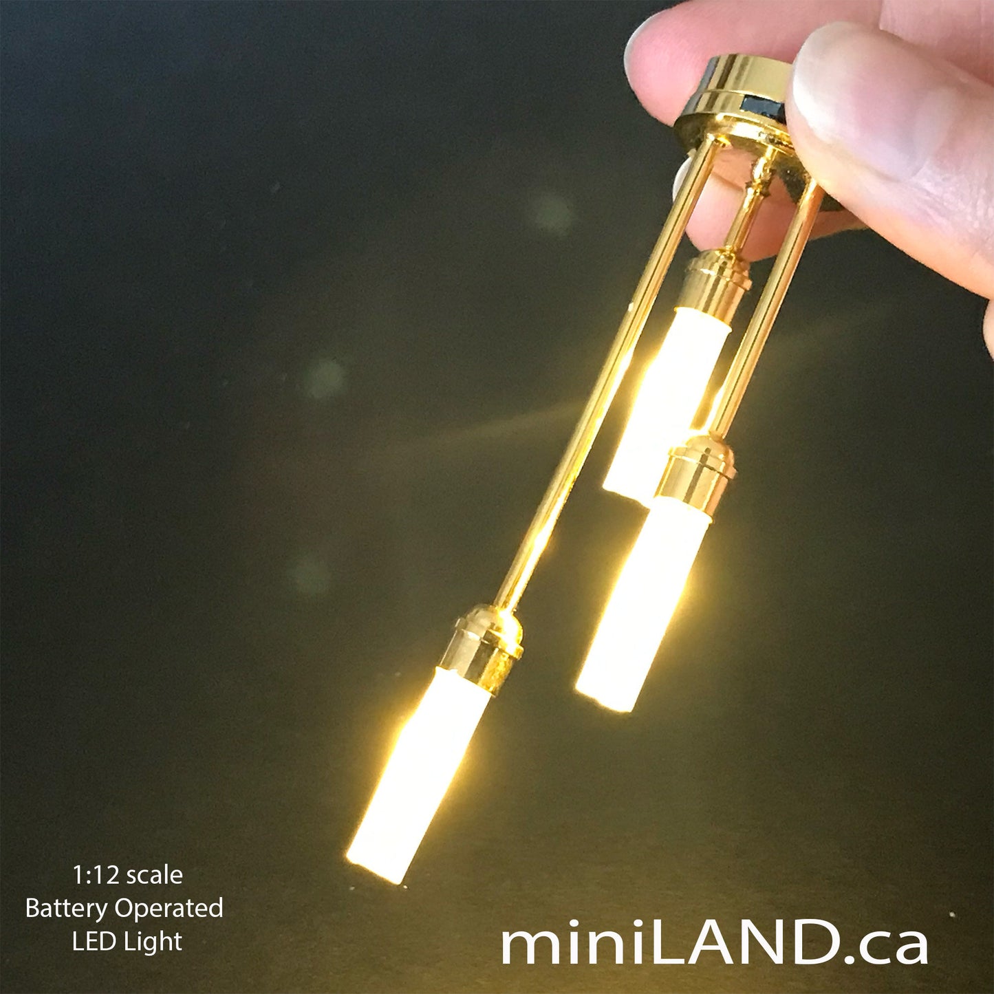 Modern 3 arms ceiling or floor standing LED super bright light lamp dollhouse miniature 1:12