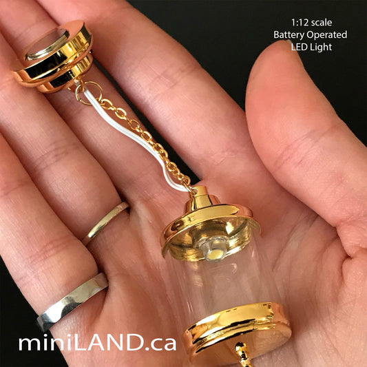 Birdcage hanging lamp 3 colours LED Super bright with On/off switch for 1:12 dollhouse miniature