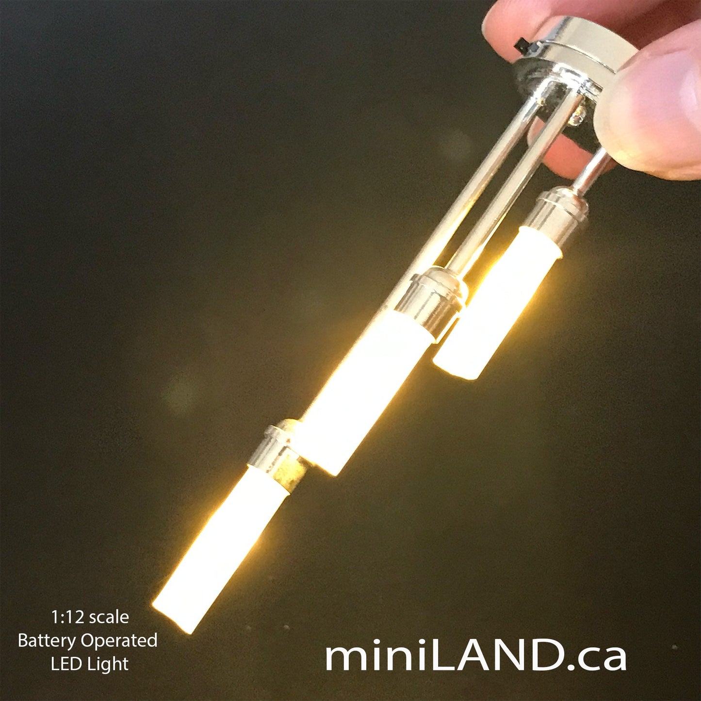 Modern 3 arms ceiling or floor standing LED super bright light lamp dollhouse miniature 1:12