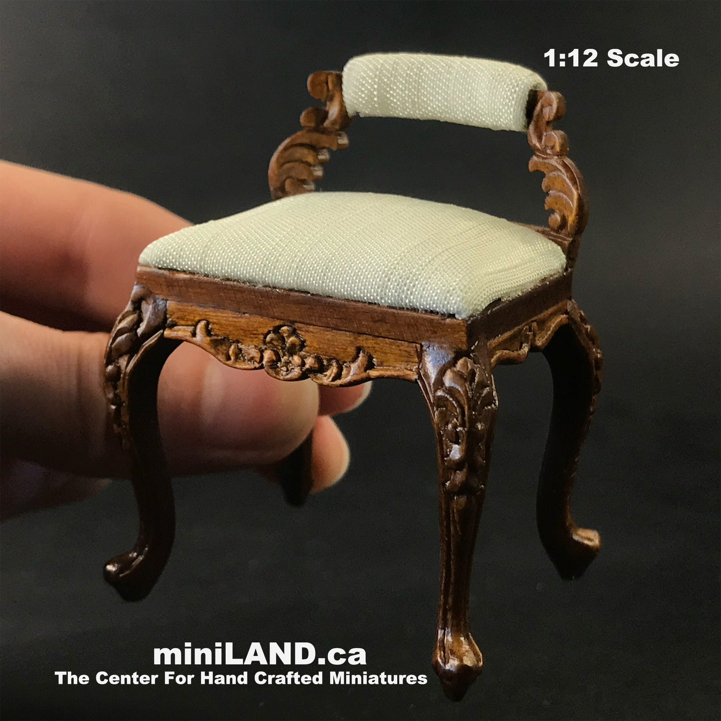 Fine Quality Dresser with hats stands ans stool walnut 1:12 scale vanity mirror