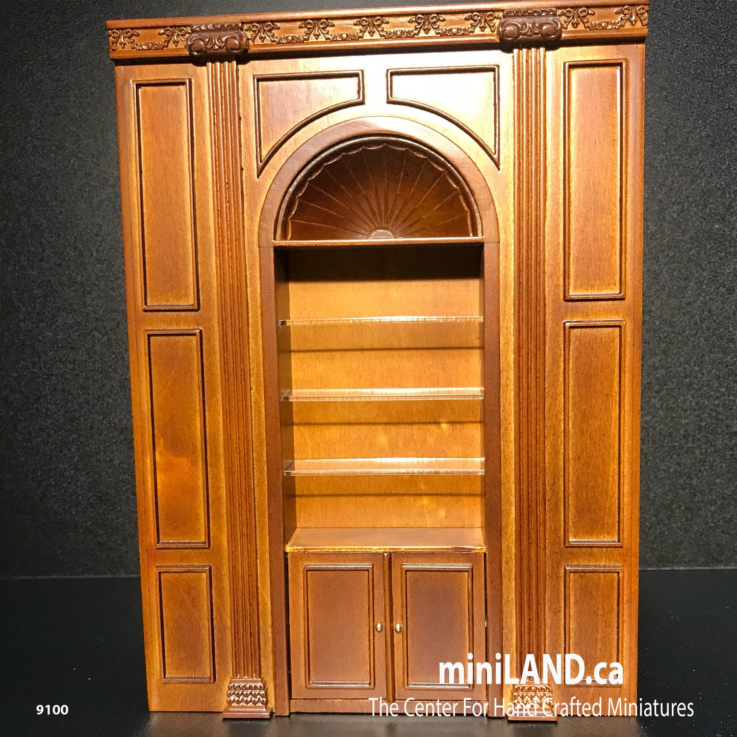 MANOR Shelves unit Dollhouse miniature furniture wall panel roombox 6.9"W 1:12 Scale