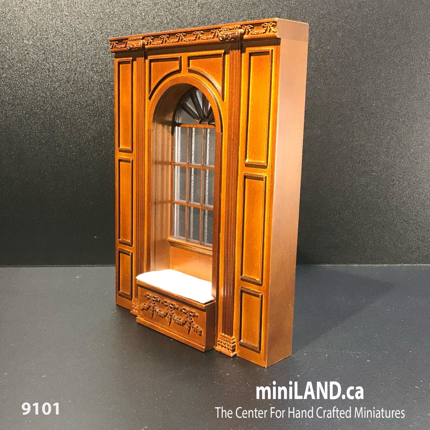 MANOR Window unit Dollhouse miniature furniture wall panel roombox 6.9"W 1:12 Scale
