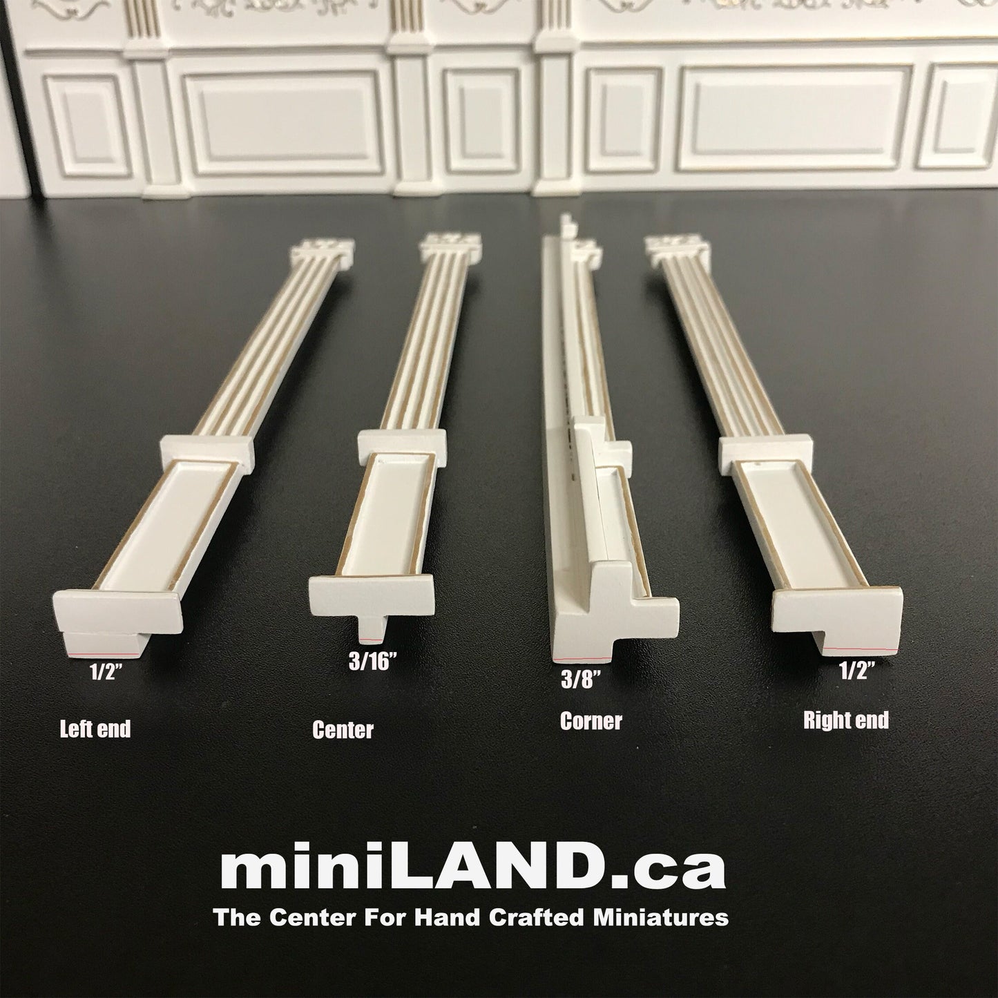 French Royal Paneling line White 1:12 scale Build a Room Using wall panels Components - top quality