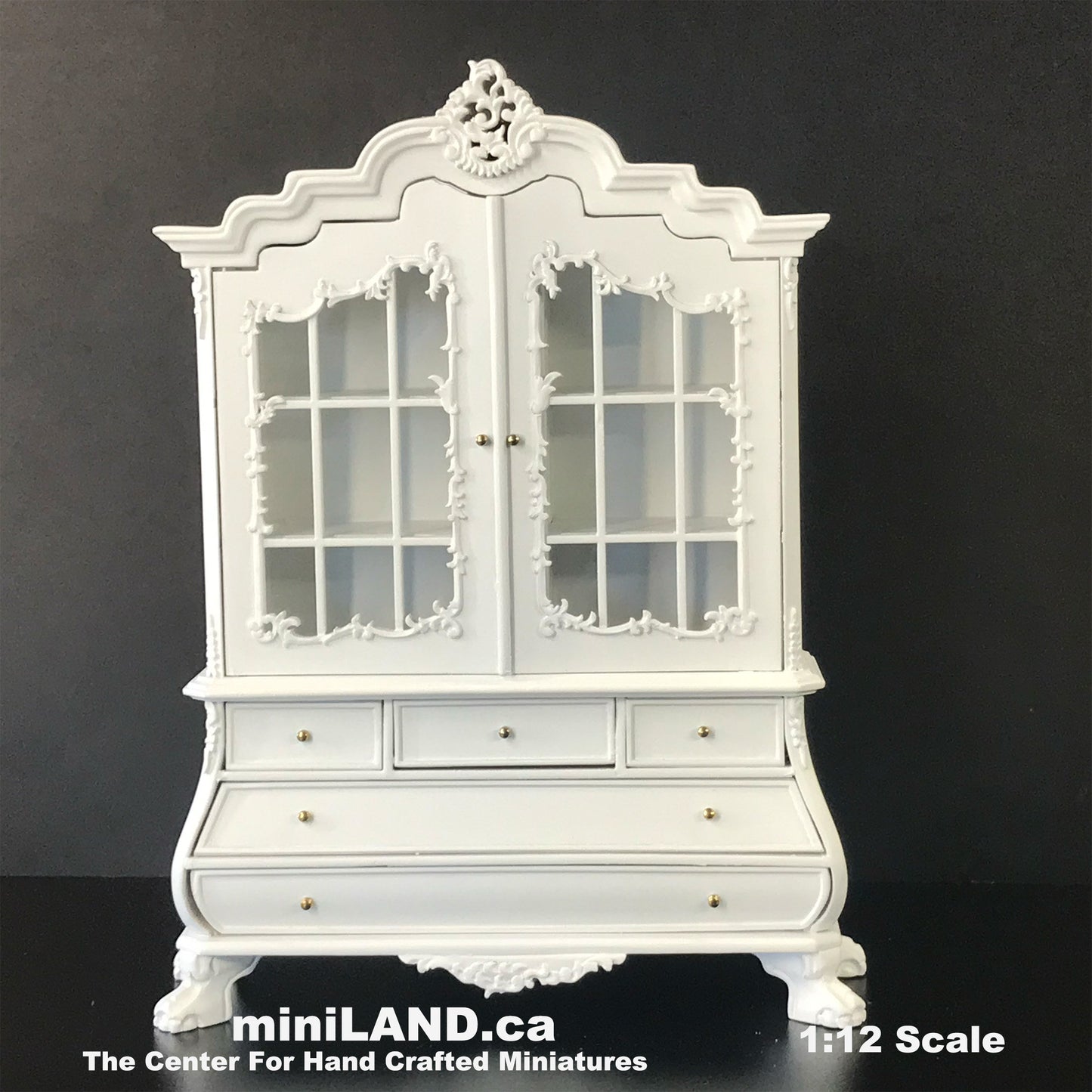 White Dutch baby 1:12 scale dollhouse for dollhouse Armoire MINIATURES 3895wh