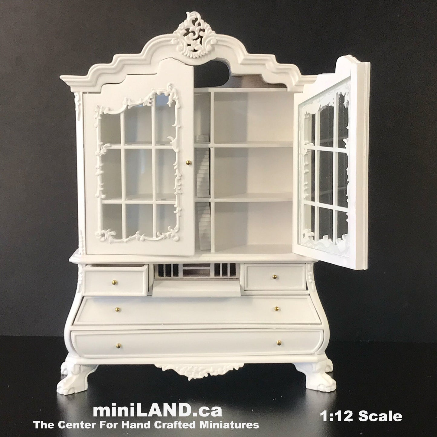 White Dutch baby 1:12 scale dollhouse for dollhouse Armoire MINIATURES 3895wh