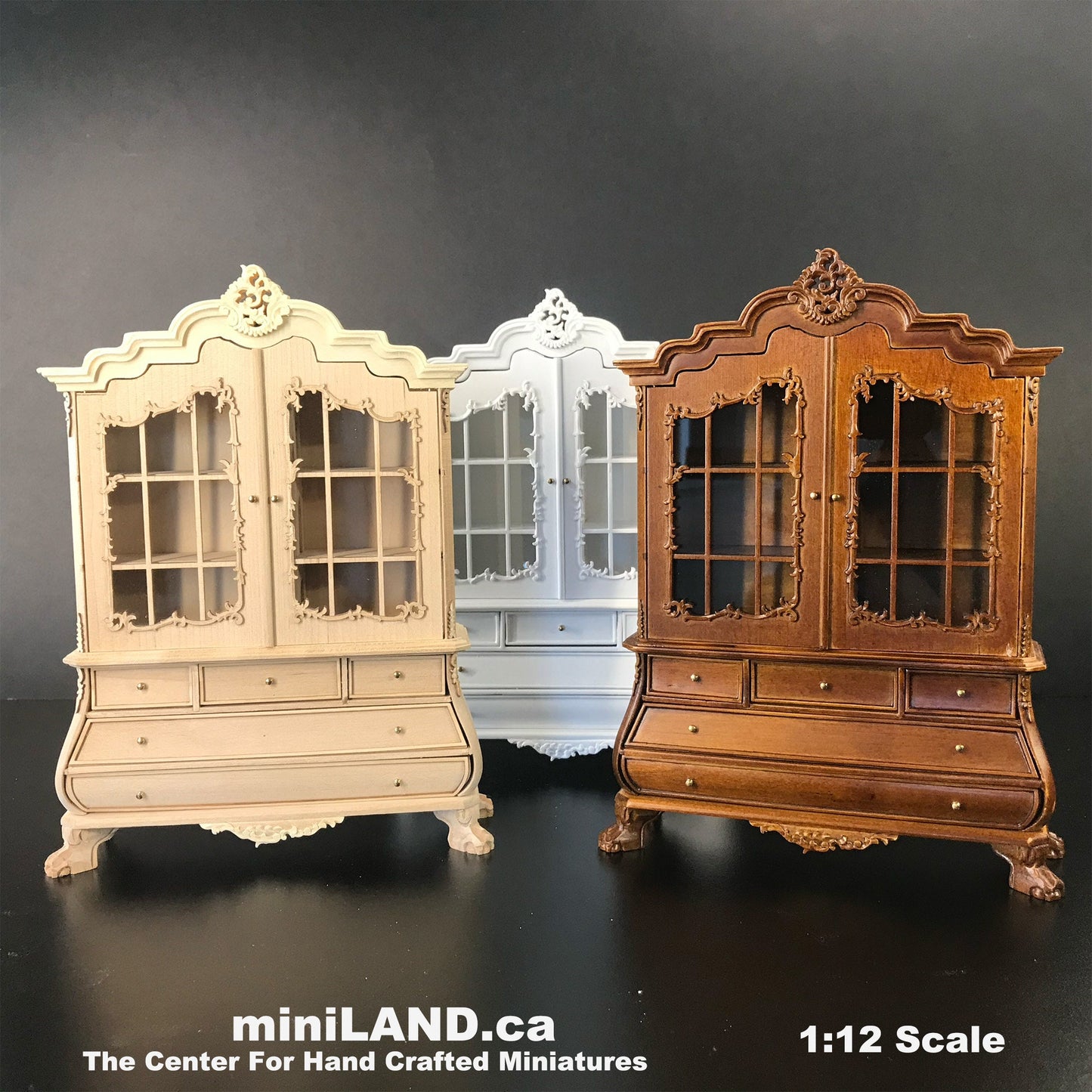 White Dutch baby 1:12 scale dollhouse for dollhouse Armoire MINIATURES 3895wh