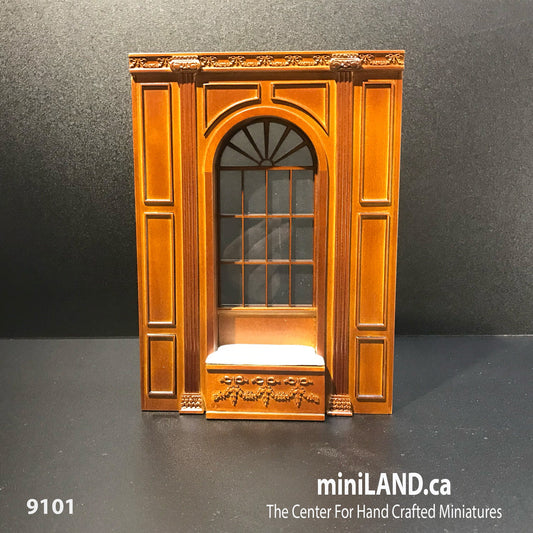 MANOR Window unit Dollhouse miniature furniture wall panel roombox 6.9"W 1:12 Scale