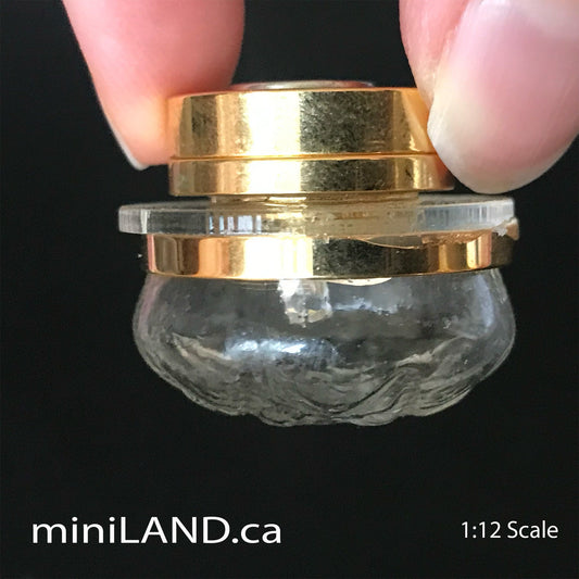 Brass ceiling lamp clear shade LED super bright light with on/off switch for 1:12 scale dollhouse miniatures