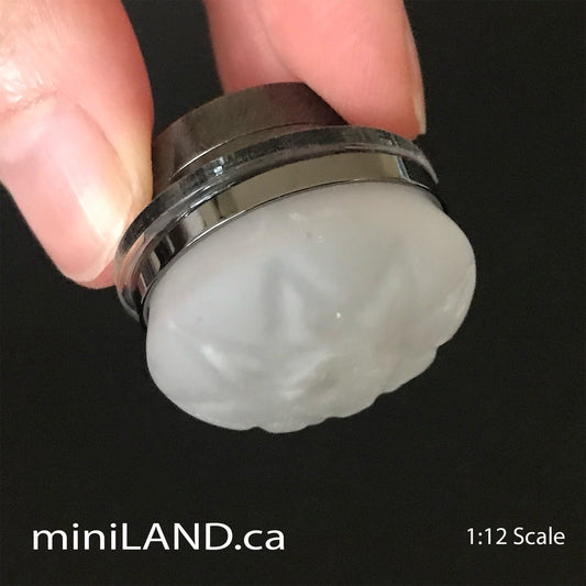 Gunmetal Black ceiling lamp frosted shade LED super bright light with on/off switch for 1:12 scale dollhouse miniatures