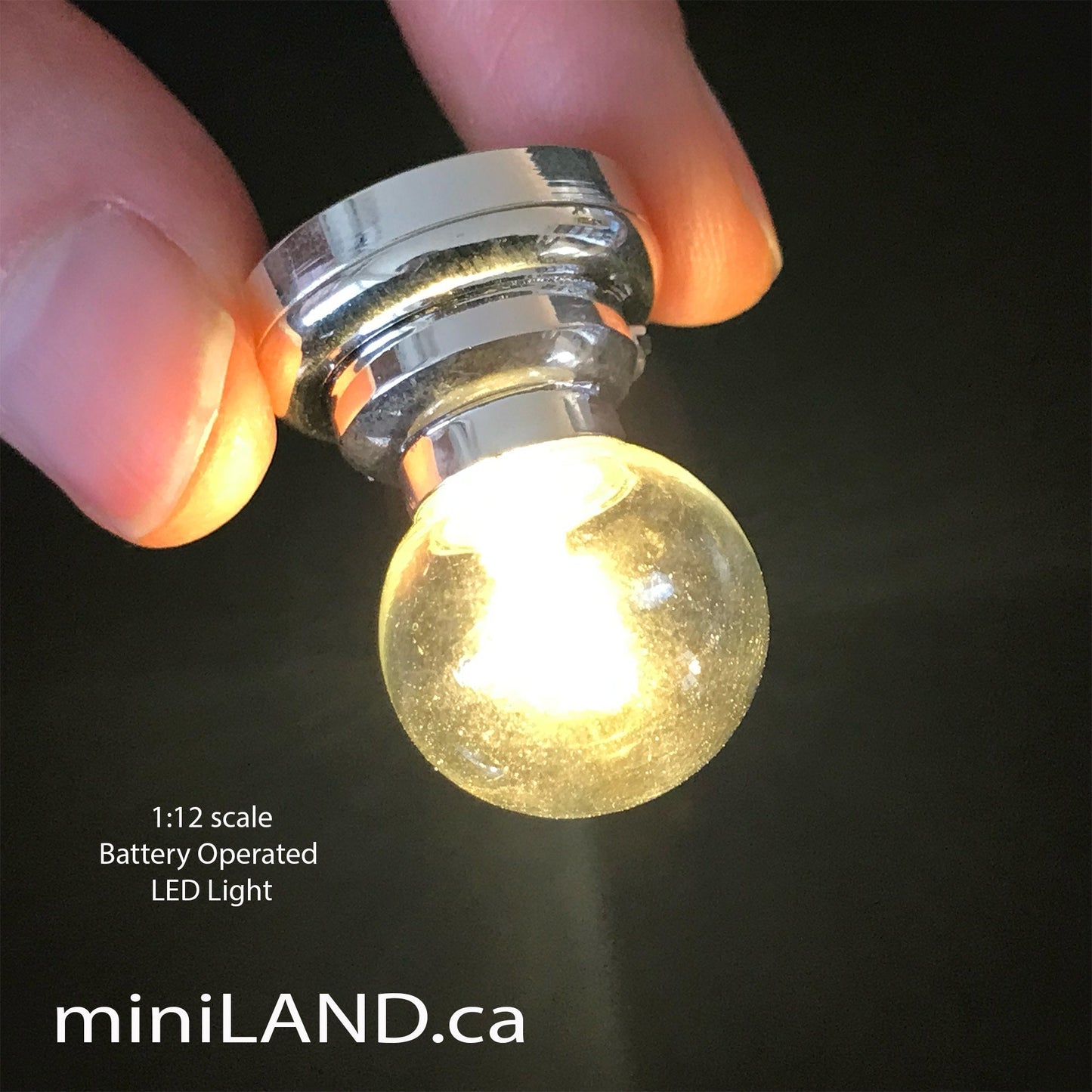 Plafonnier LED transparent à piles, lampe argentée/cuivre avec interrupteur marche/arrêt pour suspension de miniatures de maison de poupée à l'échelle 1:12