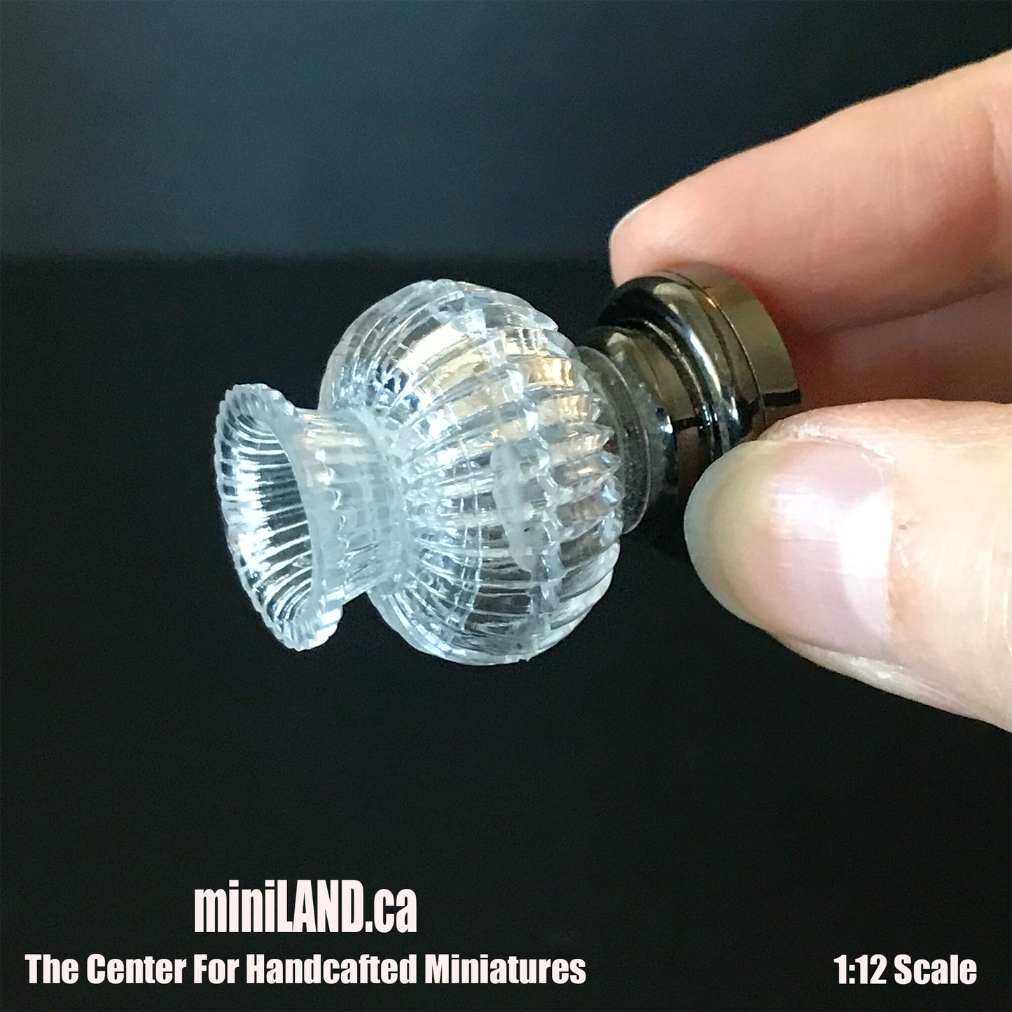 Fancy Shade Ceiling Lamp LED Super bright with On/off switch 1:12 dollhouse miniature 1"w x 1.25"H battery operated
